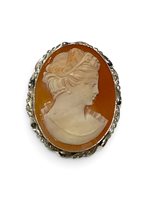 Spilla Mandile 1922 Donna Cammei  in Argento Conchiglia 2MSPCM30.6.26
